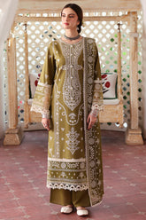 MAHNUR-3PC DHANAK EMBROIDERED SHIRT WITH DHANAK EMBROIDERED SHAWL & TROUSER-ADR-4033