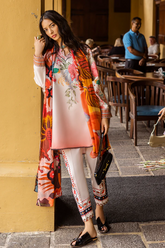 MUSHQ-3PC LAWN PRINTED SHIRT WITH CHIFFON PRINT DUPATTA AND PRINT TROUSER-ADR-2508