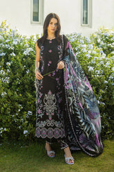 MUSHQ-3PC LAWN EMBROIDERED SHIRT WITH CHIFFON PRINTED DUPATTA & TROUSER-ADR-4632