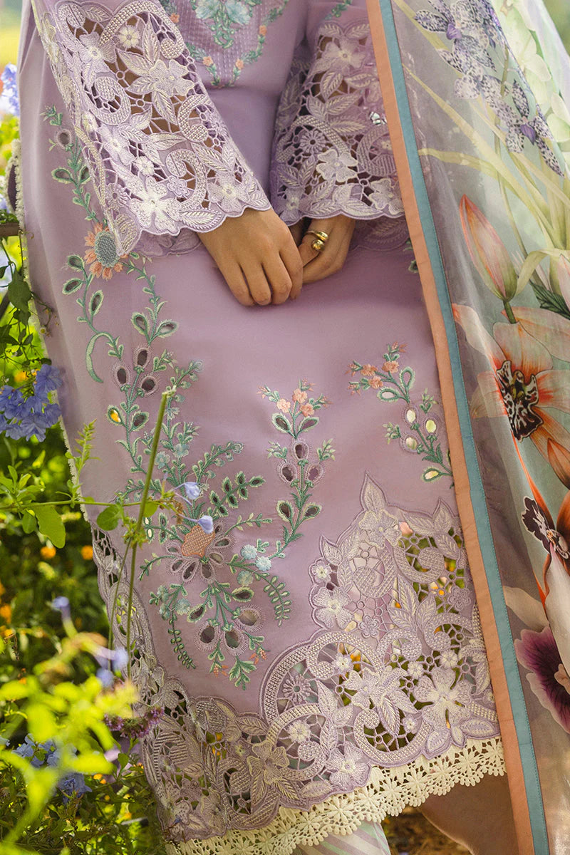 MUSHQ-3PC DHANAK EMBROIDERED SHIRT WITH COUTRAI WOOL PRINTED SHAWL AND TROUSER-ADR-4018