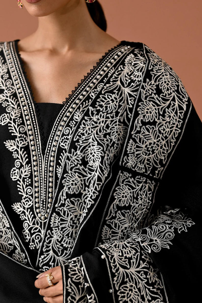 BATIK-3PC DHANAK EMBROIDERED SHIRT WITH DHANAK EMBROIDERED SHAWL & TROUSER-ADR-4177