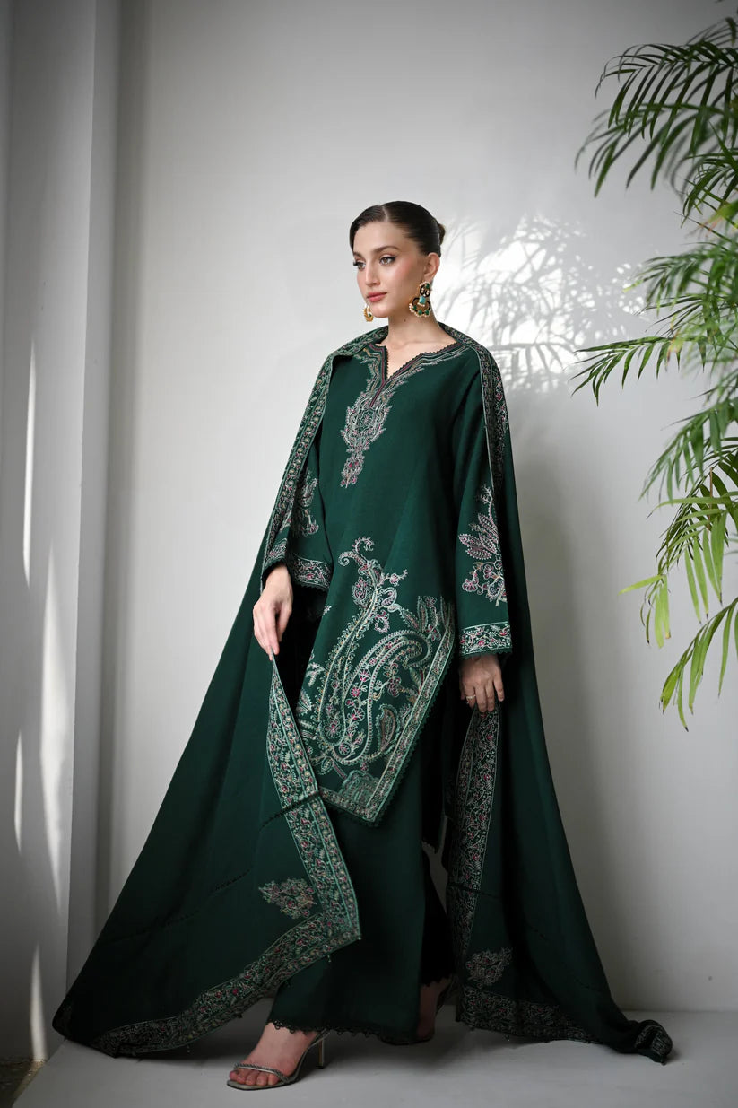 BATIK-3PC DHANAK EMBROIDERED SHIRT WITH DHANAK EMBROIDERED SHAWL & TROUSER-ADR-4190