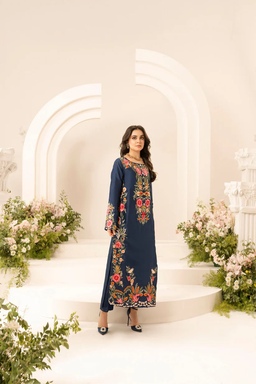 MIRANA-3PC LAWN EMBROIDERED SHIRT WITH CHIFFON TYE & DYE DUPATTA & TROUSER-ADR-3780