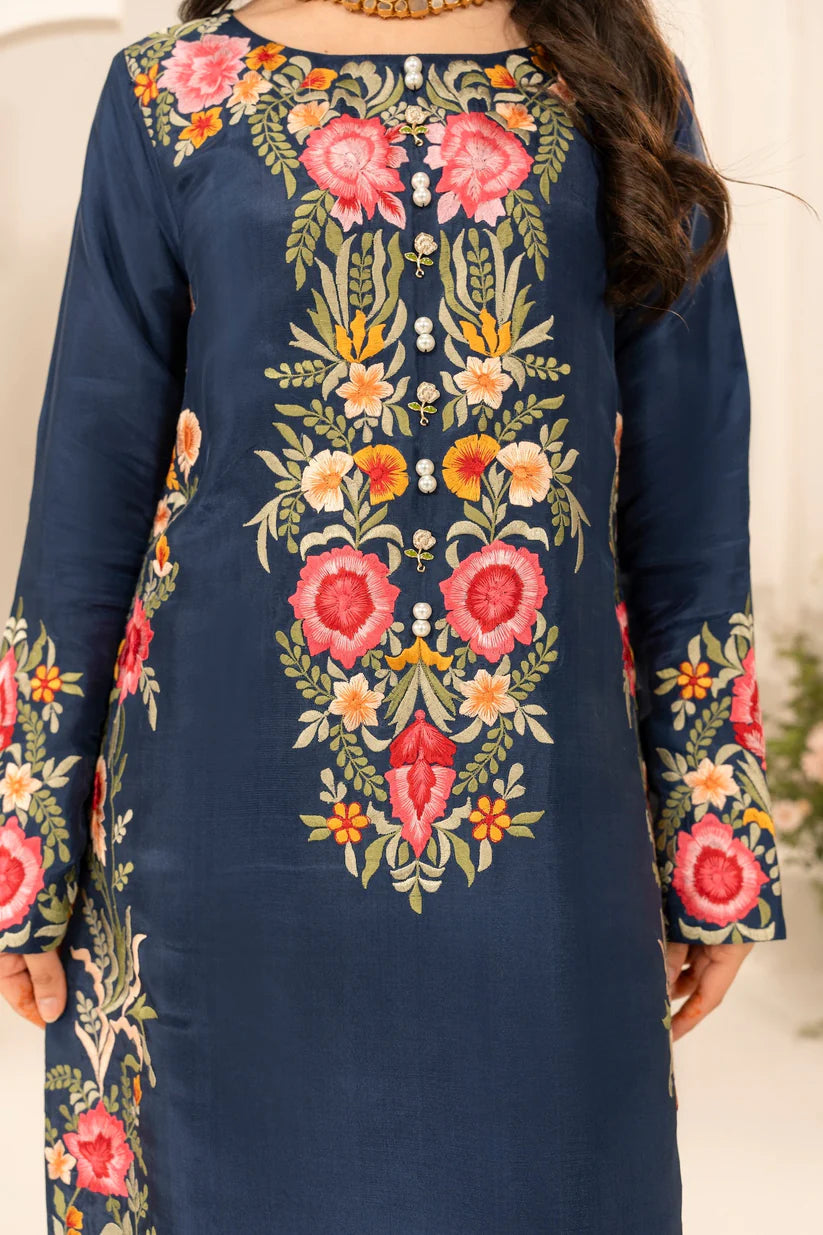MIRANA-3PC LAWN EMBROIDERED SHIRT WITH CHIFFON TYE & DYE DUPATTA & TROUSER-ADR-3780