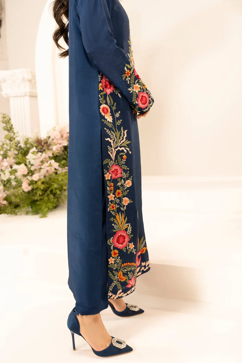 MIRANA-3PC LAWN EMBROIDERED SHIRT WITH CHIFFON TYE & DYE DUPATTA & TROUSER-ADR-3780
