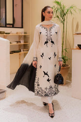 MIRANA-3PC DHANAK EMBROIDERED SHIRT WITH BAMBER TYE&DYE CHIFFON DUPATTA AND TROUSER-ADR-4249