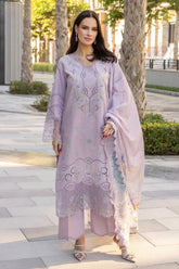 RANG RASIYA-3PC LAWN EMBROIDERED SHIRT WITH MONARK PRINT DUPATTA AND TROUSER-ADR-3706