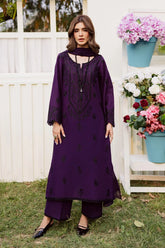 BATIK-3PC DHANAK EMBROIDERED SHIRT WITH CHIFFON EMBROIDERED DUPATTA AND EMB TROUSER -ADR-5170