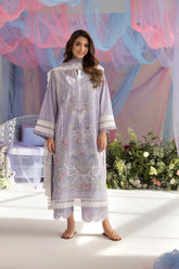 SOBIA NAZIR-3PC LAWN CHIKAN EMBROIDERED SHIRT WITH CHIFFON EMBROIDERED PRINTED DUPATTA AND EMB TROUSER -ADR-4613