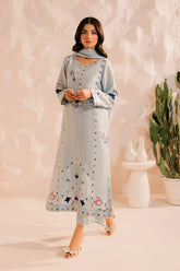 MIRANA-3PC LAWN EMBROIDERED SHIRT WITH BAMBER CHIFFON DUPATTA AND TROUSER-ADR-4654