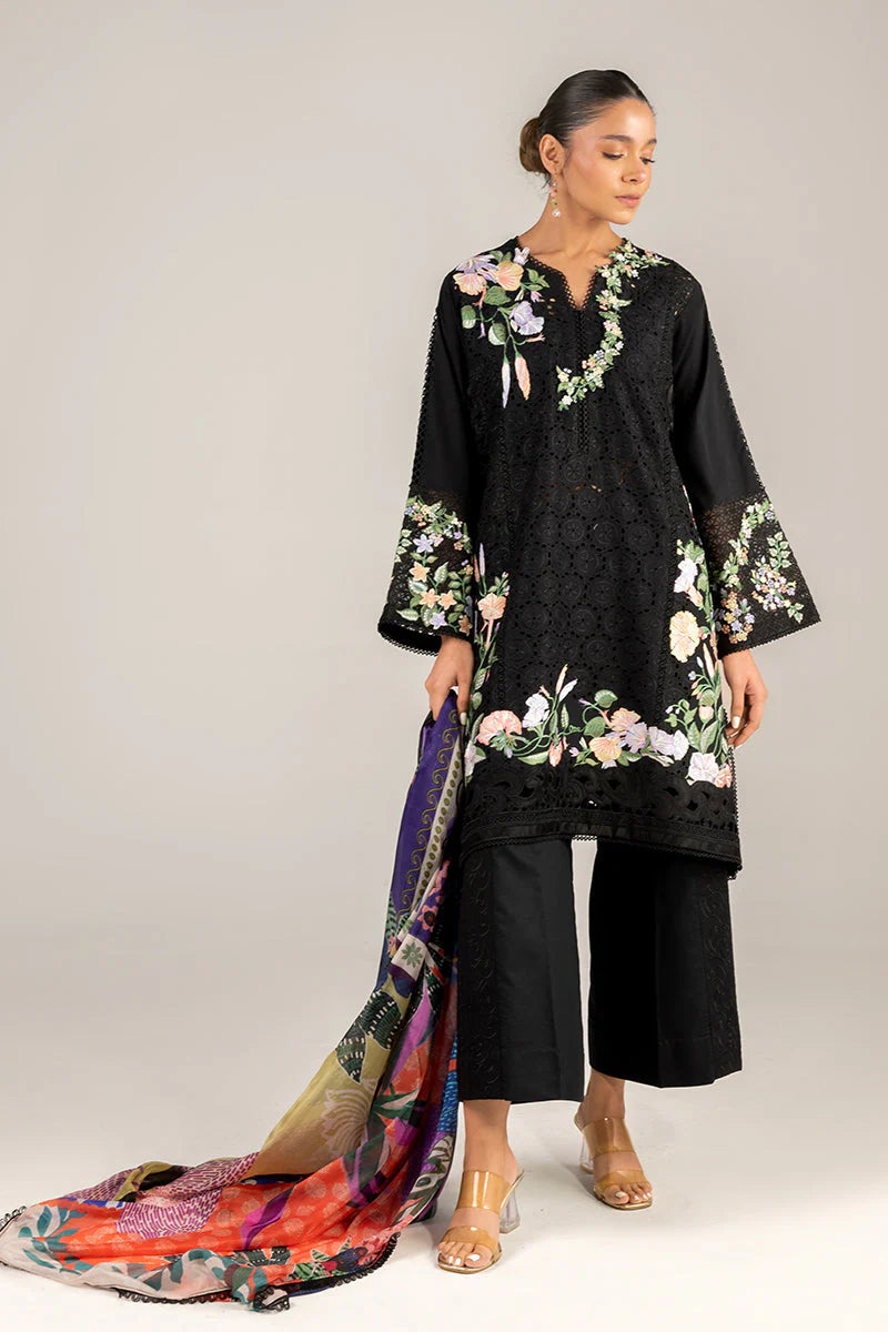 MUSHQ-3PC LAWN EMBROIDERED SHIRT WITH MONARK PRINT DUAPATTA AND TROUSER-ADR-3719