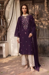 BATIK-3PC LAWN EMBROIDERED SHIRT WITH CHIFFON EMBROIDERED DUPATTA AND EMB TROUSER-ADR-4761