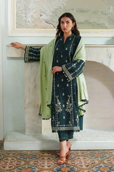 BATIK-3PC DHANAK EMBROIDERED SHIRT WITH DHANAK EMBROIDERED SHAWL & TROUSER-ADR-4178