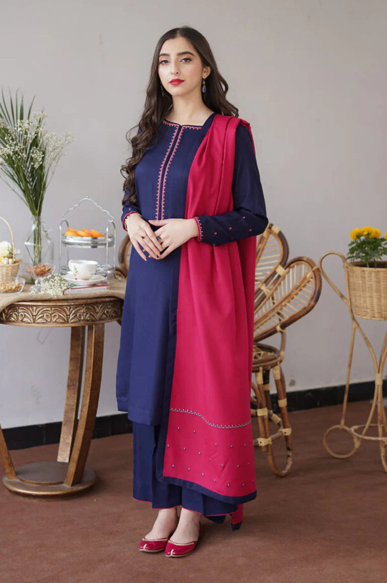 AISLING 3PC DHANAK EMBROIDERED WITH DHANAK EMBROIDERED SHAWL-ADR-3181