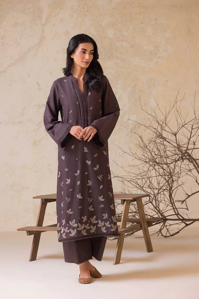 SOBIA NAZIR-2PC LAWN EMBROIDERED SHIRT WITH LAWN EMBROIDERED SLEEVES-ADR-3474
