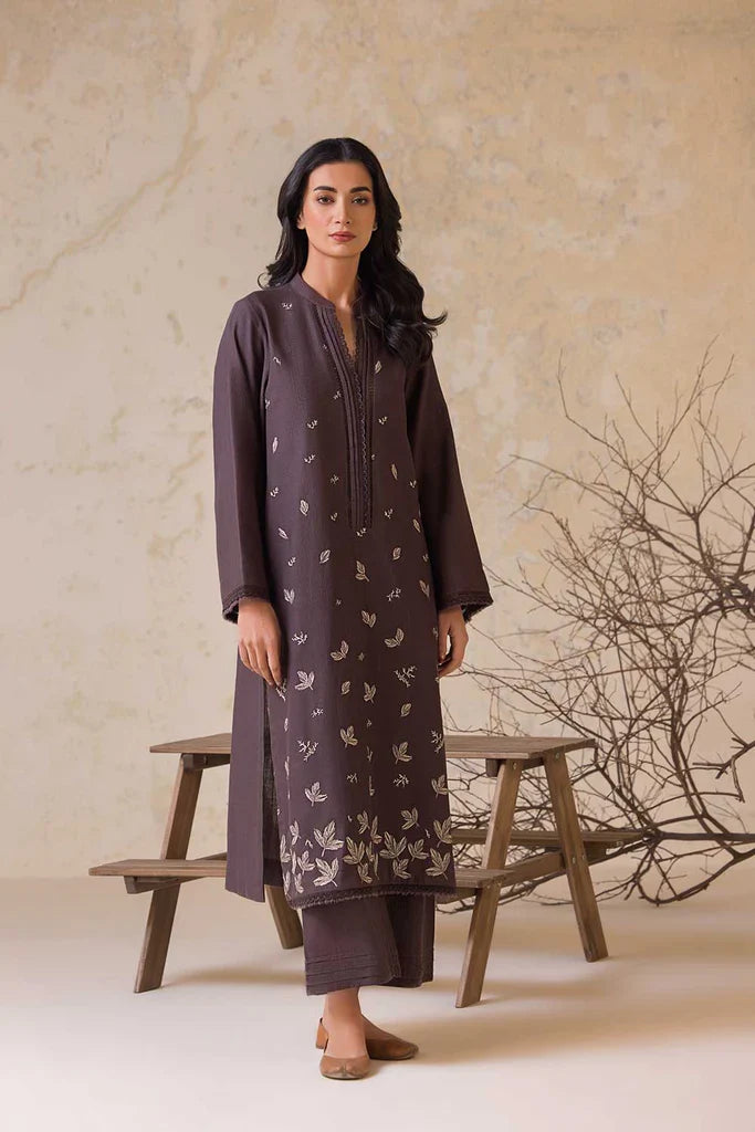 SOBIA NAZIR-2PC LAWN EMBROIDERED SHIRT WITH LAWN EMBROIDERED SLEEVES-ADR-3474