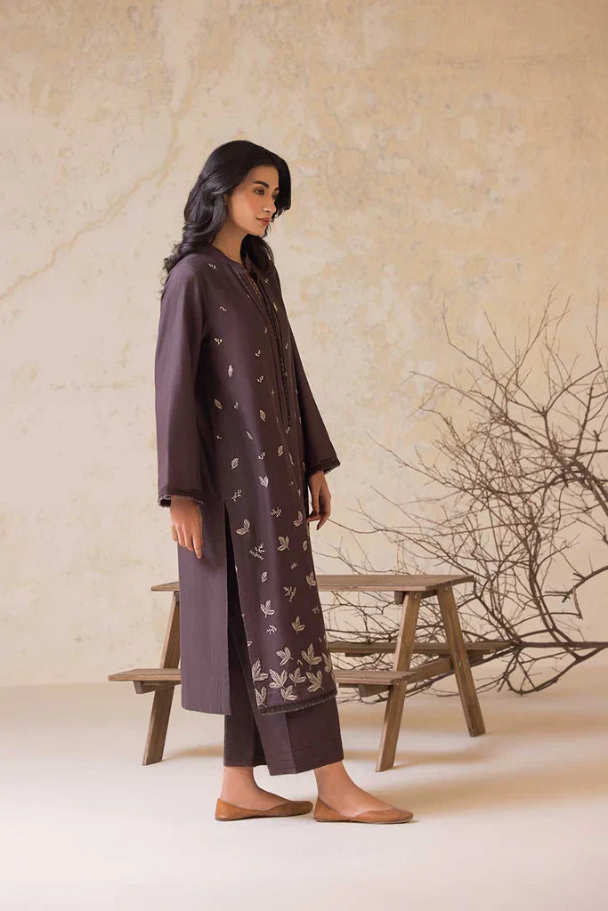 SOBIA NAZIR-2PC LAWN EMBROIDERED SHIRT WITH LAWN EMBROIDERED SLEEVES-ADR-3474