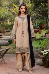 BATIK-3PC LAWN EMBROIDERED SHIRT WITH CHIFFON EMBROIDERED DUPATTA AND EMB TROUSER-ADR-4765