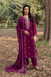 BATIK-3PIECE LAWN SEQUIN EMBROIDERED SHIRT WITH CHIFFON EMBROIDERED DUPATTA AND TROUSER-ADR-4857