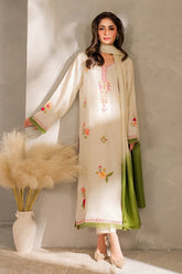 MIRANA-3PC DHANAK EMBROIDERED SHIRT WITH BAMBER CHIFFON DUPATTA AND TROUSER-ADR-4289