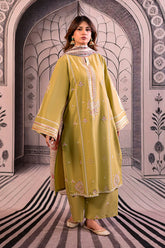 URGE - 3PC LAWN EMBROIDERED SHIRT WITH MONARK PRINTED DUPATTA AND EMB TROUSER - ADR-3788