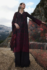 IMAGE-3PC LAWN EMBROIDERED SHIRT WITH CHIFFON PRINTED DUPATTA AND TROUSER-ADR-4543