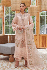 CRIMSON-3PC LAWN LASERWORK EMBROIDERED SHIRT WITH CHIFFON PRINTED EMBROIDERED DUPATTA AND TROUSER-ADR-4648