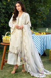 ELAF-3PC DHANAK EMBROIDERED SHIRT WITH DHANAK EMB SHAWL AND TROUSER-ADR-5217