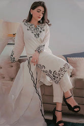 MARIA.B-3PC LAWN EMBROIDERED SHIRT WITH EMBROIDERED ORGANZA DUPATTA & TROUSER-ADR-4604