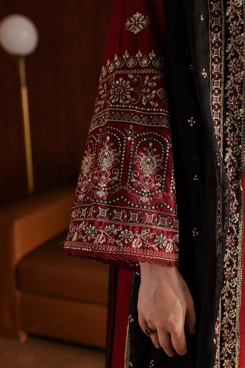 BATIK-3PC DHANAK EMBROIDERED SHIRT WITH CHIFFON EMBROIDERED DUPATTA AND EMB TROUSER-ADR-4041