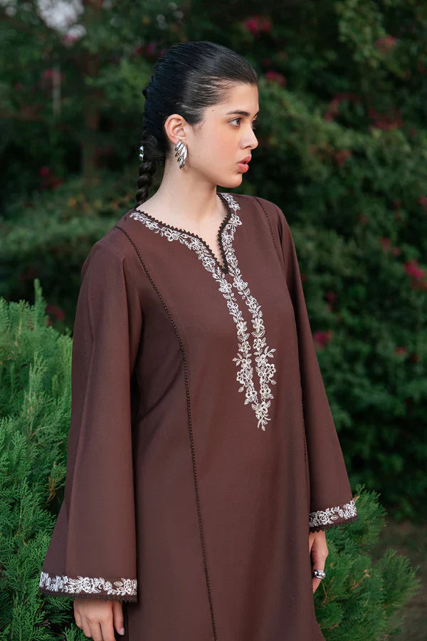 ZIVA-2PC DHANAK EMBROIDERED SHIRT WITH DHANAK EMBROIDERED TROUSER-ADR-3416