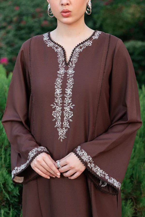 ZIVA-2PC DHANAK EMBROIDERED SHIRT WITH DHANAK EMBROIDERED TROUSER-ADR-3416
