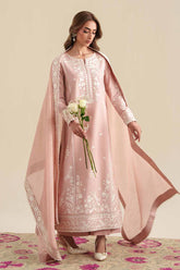ZAIB-3PC LAWN EMBROIDERED SHIRT WITH CHIFFON EMB DUPATTA AND TROUSER-ADR-4915