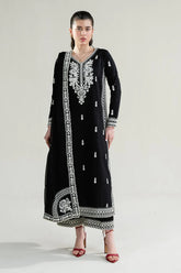 ZAIB-3PC LAWN EMBROIDERED SHIRT WITH KHADDI NET EMBROIDERED DUPATTA AND TROUSER-ADR-4778
