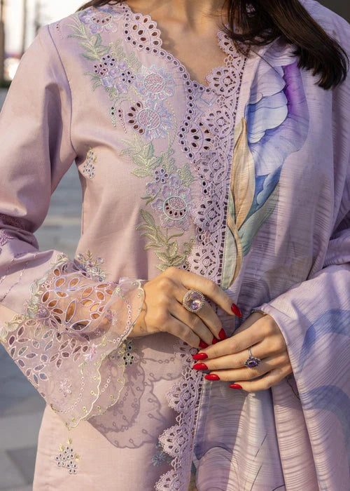 RANG RASIYA-3PC LAWN EMBROIDERED SHIRT WITH MONARK PRINT DUPATTA AND TROUSER-ADR-3706