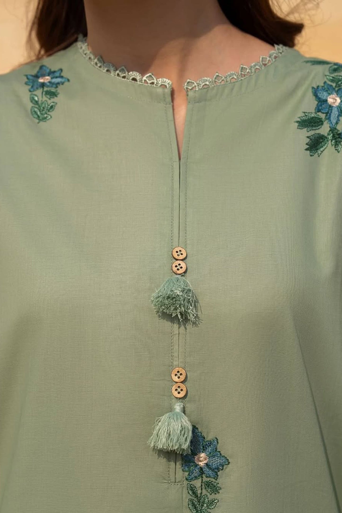 LAZULI-3PC LAWN EMBROIDERED SHIRT WITH CHIFFON EMBROIDERED DUPATTA AND TROUSER-ADR