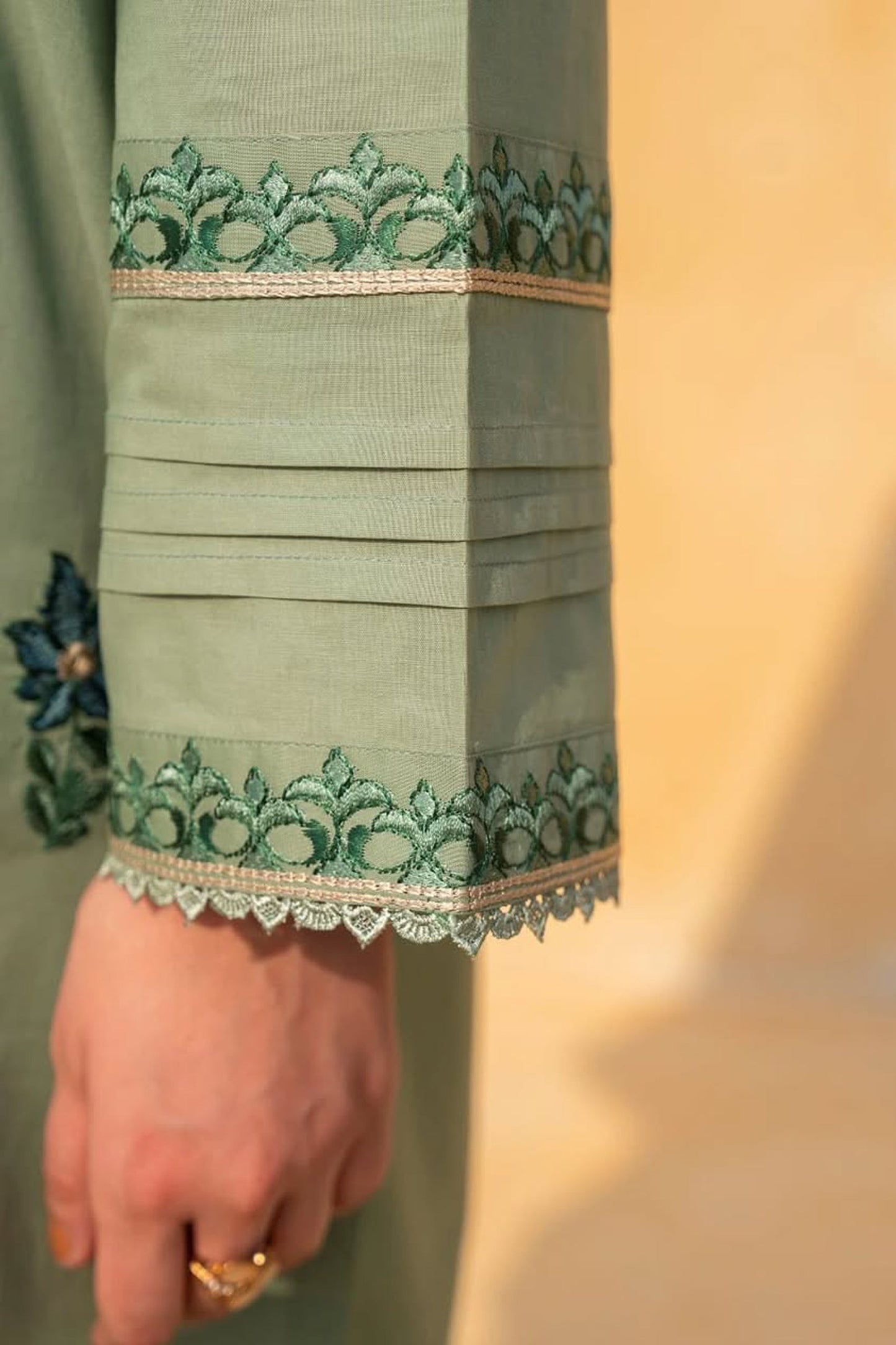 LAZULI-3PC LAWN EMBROIDERED SHIRT WITH CHIFFON EMBROIDERED DUPATTA AND TROUSER-ADR