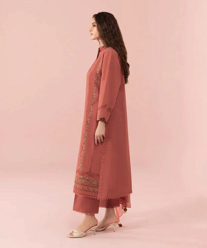 SAPPHIRE-3PC DHANAK EMBROIDERED SHIRT WITH BAMBER CHIFFON EMBROIDERED DUPATTA-ADR-4131
