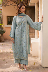 BATIK-3PC LAWN EMBROIDERED SHIRT WITH KHADDI NET EMB DUPATTA AND TROUSER-ADR-4750