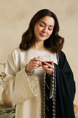 COCO BY ZARASHAHJAHAN - 3PC DHANAK SHIRT WITH SLUB DHANAK PRINT SHAWL-ADR-4010