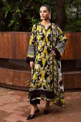 NUREH-3PC KHADDAR PRINTED SHIRT WITH KHADDAR PRINTED DUPATTA AND PRINTED TROUSER-ADR-2654
