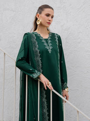YARD-3PC LAWN EMBROIDERED SHIRT WITH CHIFFON EMBROIDERED DUPATTA AND TROUSER-ADR-4827