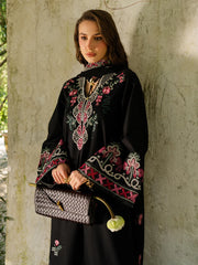 YARDS-3PC LAWN EMBROIDERED SHIRT WITH KHADDI NET EMBROIDERED DUPATTA AND TROUSER-ADR-4852