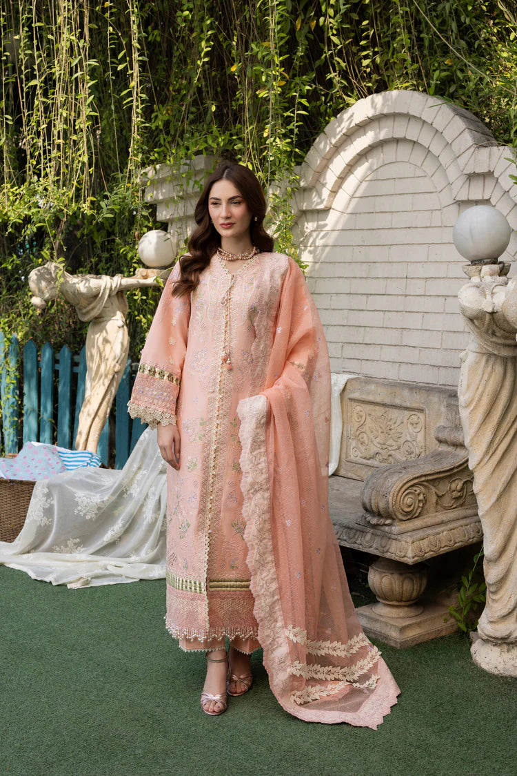 MEHAML-PETALS-3PCS-LAWN EMBROIDERED SHIRT WITH EMBROIDERED DUPPATTA & TROUSER-ADR-11