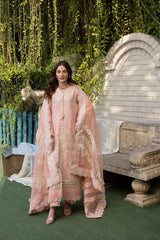 MEHAML-PETALS-3PCS-LAWN EMBROIDERED SHIRT WITH EMBROIDERED DUPPATTA & TROUSER-ADR-11