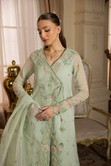 MEHMAL_ICE BLUE GRACE-0RGANZA HAND ENSEMBLE EMBROIDERED-ADR-100013
