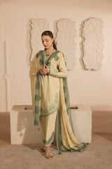 MEHMAL_IVORY BLOOM-RAW SILK HAND ENSEMBLE EMBROIDERED-ADR-10012