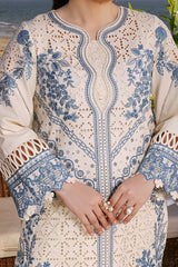 ANEELAS-3PC LAWN EMBROIDERED SHIRT WITH ORGANZA EMBROIDERED DUPATTA AND TROUSER-ADR-4828