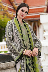 CHARIZMA-3PC KHADDAR PRINTED EMB SHIRT WITH KHADDAR PRINTED DUPATTA AND PRINT TROUSER-ADR-2666