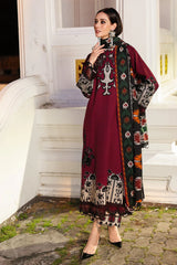CHARIZMA-3PC KHADDAR PRINTED SHIRT WITH KHADDAR PRINTED DUPATTA AND PRINT TROUSER-ADR-2651